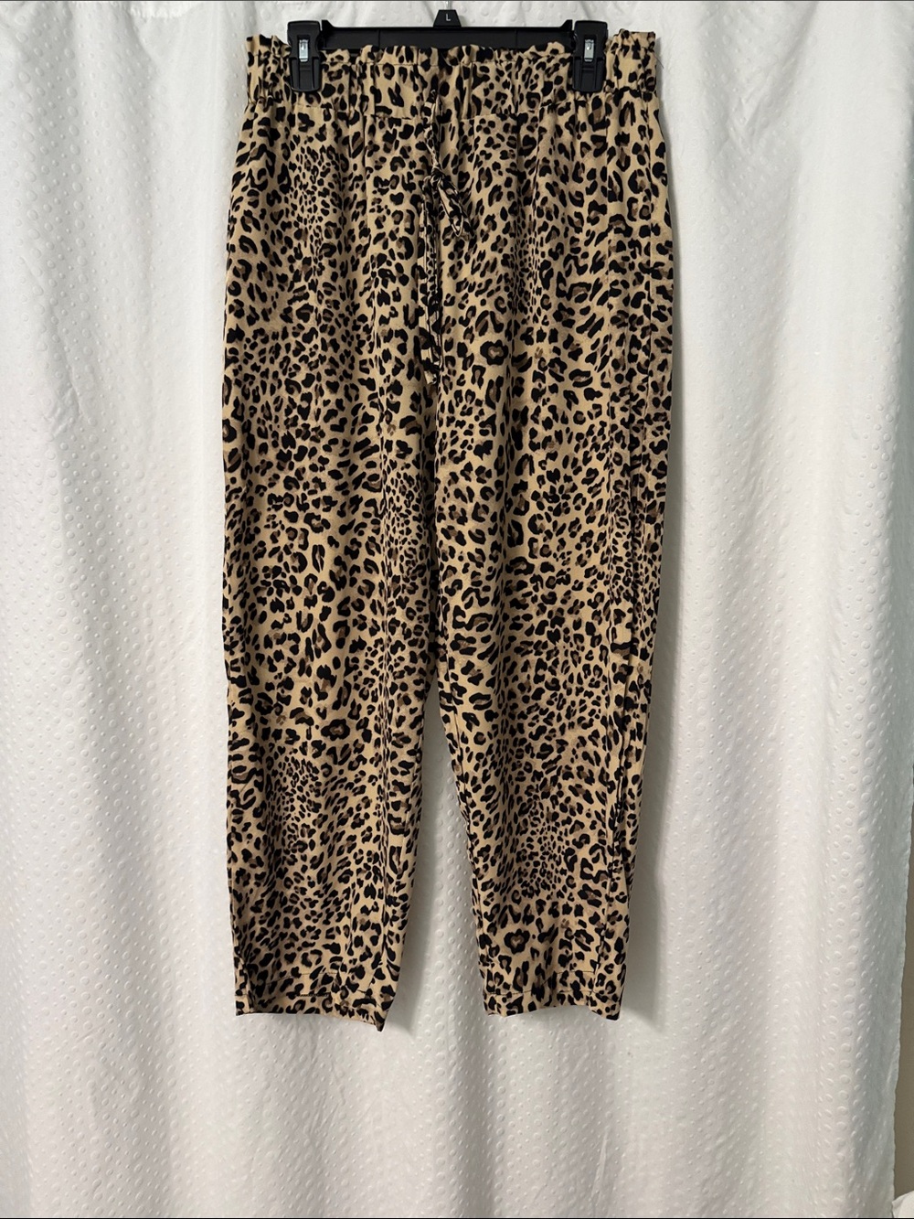 SHEIN Beige and Black Leopard Print Pants Size 0X